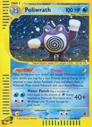 Poliwrath (24) 024 - Reverse Holofoil Expedition - Holo Rare
