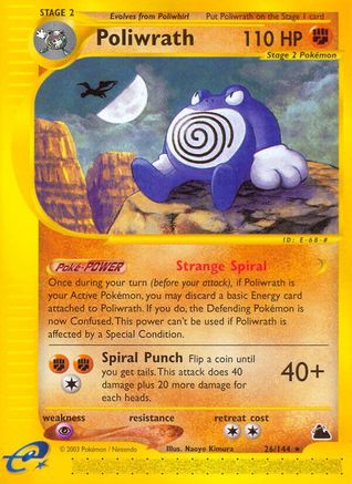 Poliwrath (26) 026 - Reverse Holofoil Skyridge - Rare