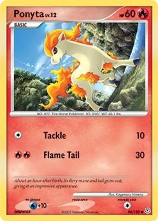 Ponyta 094/130 - Reverse Holofoil Diamond and Pearl - Common