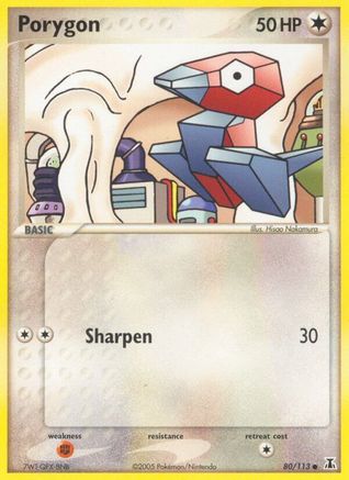 Porygon 080/113 - Reverse Holofoil Delta Species - Common
