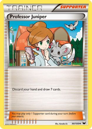 Professor Juniper 098/108 - Reverse Holofoil Dark Explorers - Uncommon