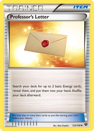 Professor's Letter 123/146 - Reverse Holofoil XY Base Set - Uncommon