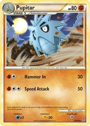 Pupitar (39) 039 - Reverse Holofoil Unleashed - Uncommon