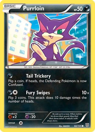Purrloin (82) 082 - Reverse Holofoil Plasma Storm - Common