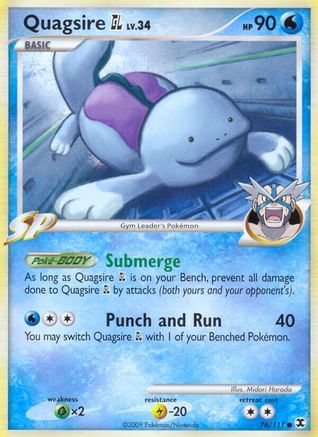 Quagsire GL 076/111 - Reverse Holofoil Rising Rivals - Common