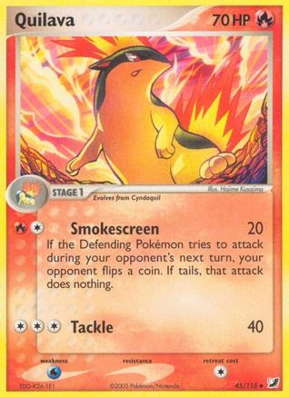 Quilava 045 - Reverse Holofoil Unseen Forces - Uncommon