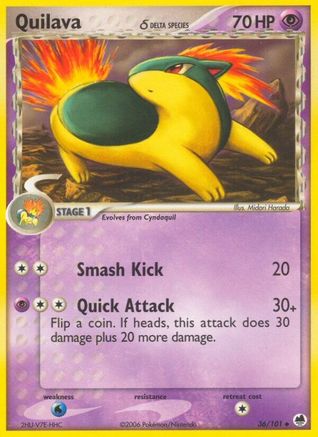 Quilava (Delta Species) 036/101 Dragon Frontiers - Uncommon