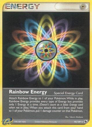 Rainbow Energy 095/109 - Reverse Holofoil Ruby and Sapphire - Rare