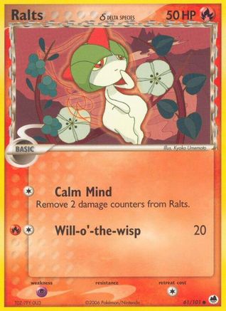 Ralts (Delta Species) 061/101 - Reverse Holofoil Dragon Frontiers - Common