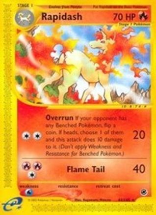 Rapidash (62) 062 - Reverse Holofoil Expedition - Rare