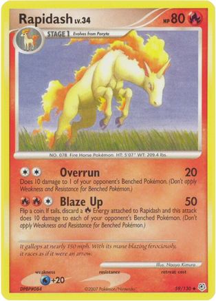 Rapidash 059 Diamond and Pearl - Uncommon