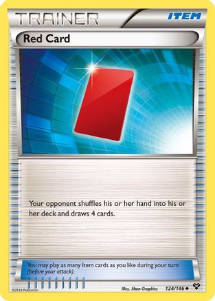 Red Card 124/146 - Reverse Holofoil XY Base Set - Uncommon