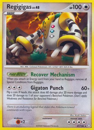 Regigigas (37) 037 - Reverse Holofoil Legends Awakened - Rare