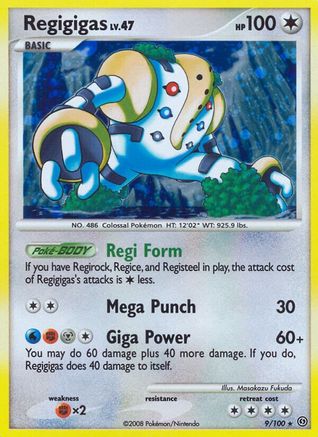 Regigigas 009 - Reverse Holofoil Stormfront - Holo Rare