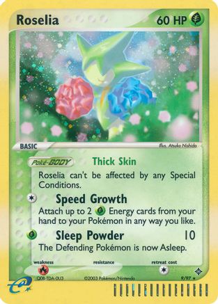 Roselia 009/97 - Reverse Holofoil Dragon - Holo Rare