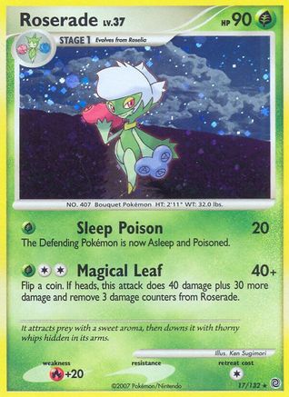 Roserade 017 - Reverse Holofoil Secret Wonders - Holo Rare