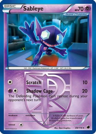 Sableye (Team Plasma) 049 - Reverse Holofoil Plasma Freeze - Rare
