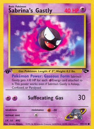 Sabrina's Gastly (97) 097/132 - 1st Edition Gym Challenge - Common