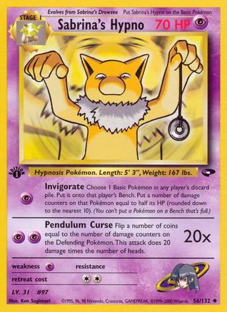 Sabrina's Hypno 056/132 - 1st Edition Gym Challenge - Uncommon