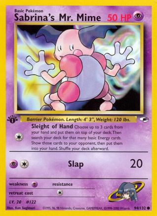 Sabrina's Mr. Mime 094/132 - 1st Edition Gym Heroes - Common