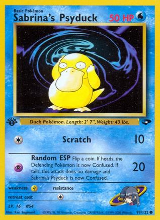 Sabrina's Psyduck 099/132 - 1st Edition Gym Challenge - Common