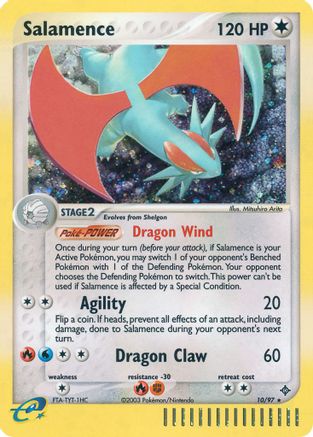 Salamence 010/097 - Holofoil Dragon - Holo Rare