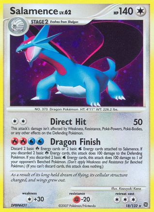 Salamence 018 - Holofoil Secret Wonders - Holo Rare