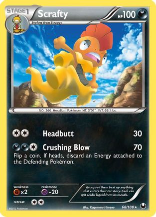 Scrafty 068 - Reverse Holofoil Dark Explorers - Rare