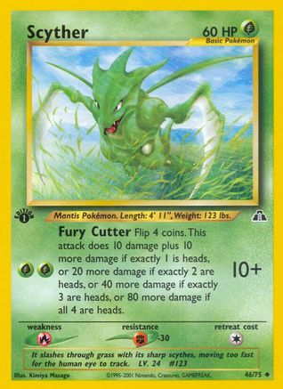 Scyther 046/75 - 1st Edition Neo Discovery - Uncommon