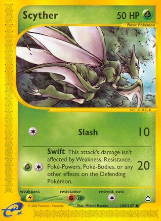 Scyther (106) 106/147 Aquapolis - Common