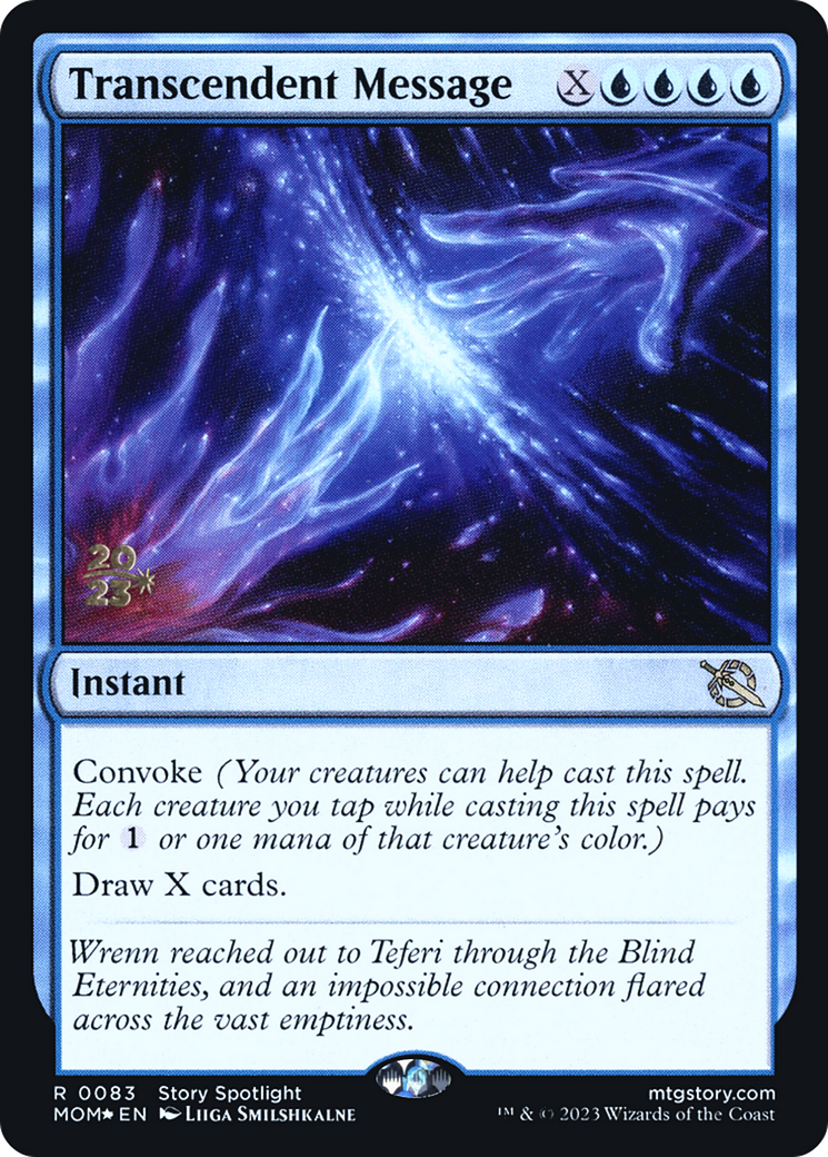 Transcendent Message (PRE-83S) - March of the Machine Promos Foil