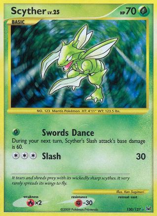 Scyther 130 - Holofoil Platinum - Secret Rare