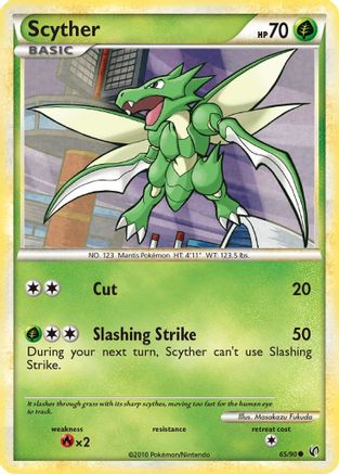Scyther (65) 065 - Reverse Holofoil Undaunted - Common