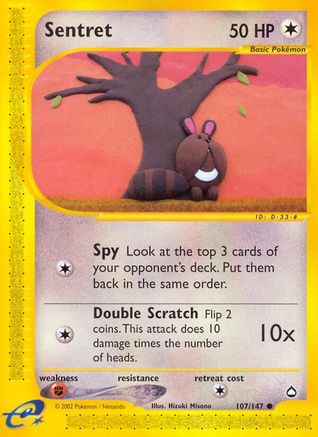 Sentret 107 - Reverse Holofoil Aquapolis - Common
