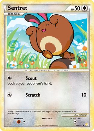 Sentret 080/123 - Reverse Holofoil HeartGold SoulSilver - Common