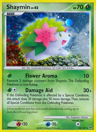 Shaymin (14) 014 - Reverse Holofoil Platinum - Holo Rare