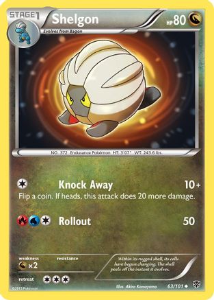 Shelgon 063 - Reverse Holofoil Plasma Blast - Uncommon