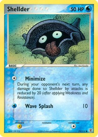 Shellder 079 - Reverse Holofoil FireRed & LeafGreen - Common