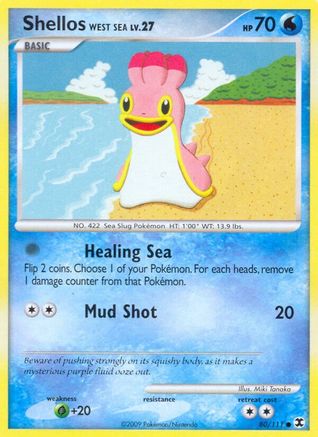 Shellos West Sea 080 - Reverse Holofoil Rising Rivals - Common