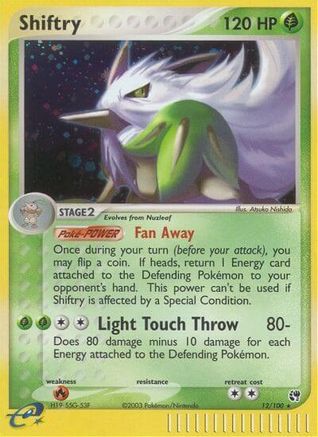 Shiftry 012/100 - Holofoil Sandstorm - Holo Rare