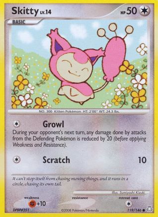 Skitty 119/146 - Reverse Holofoil Legends Awakened - Common