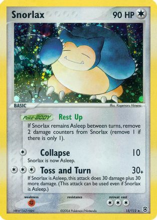 Snorlax 015 - Reverse Holofoil FireRed & LeafGreen - Holo Rare
