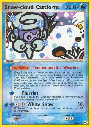 Snow-cloud Castform 025 - Reverse Holofoil Hidden Legends - Rare