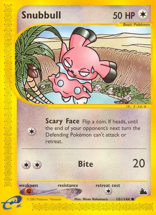 Snubbull 101 - Reverse Holofoil Skyridge - Common