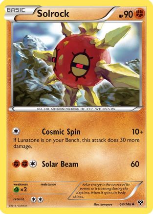 Solrock 064 - Reverse Holofoil XY Base Set - Uncommon