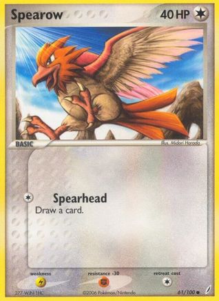 Spearow 061/100 - Reverse Holofoil Crystal Guardians - Common