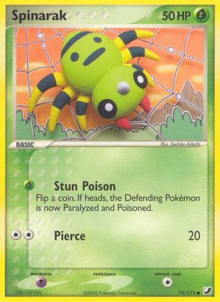 Spinarak 075/115 - Reverse Holofoil Unseen Forces - Common
