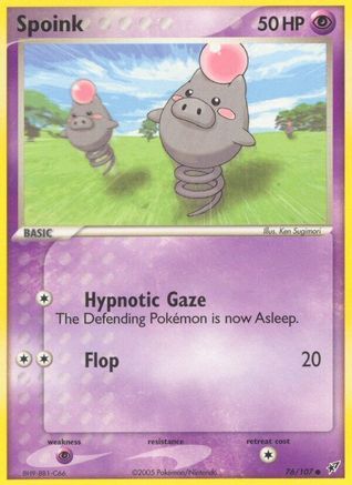 Spoink 076/107 - Reverse Holofoil Deoxys - Common