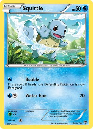 Squirtle 014/101 - Reverse Holofoil Plasma Blast - Common