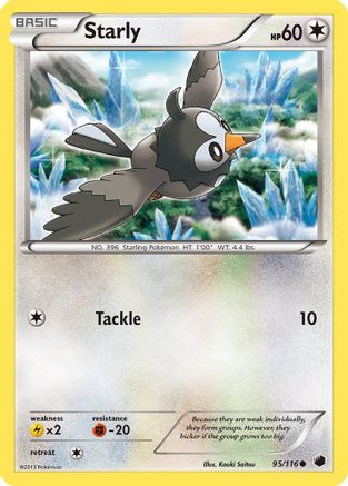 Starly 095 - Reverse Holofoil Plasma Freeze - Common